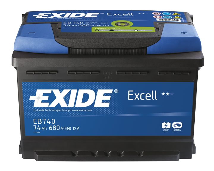 EXIDE gépjárműindító autó akkumulátor: 271 × 175 × 170